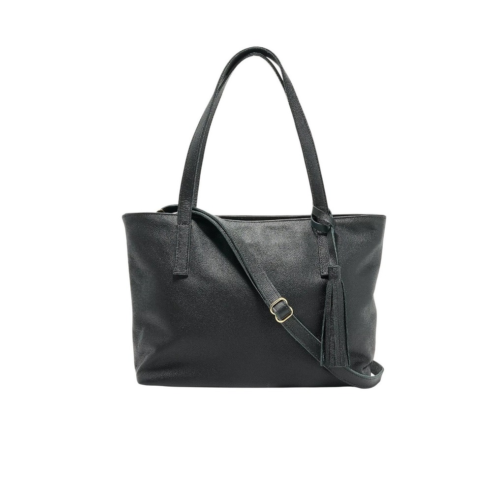 Parker Clay Limited Edition Eden Carryall Office Tote Bag Black Milled Leather